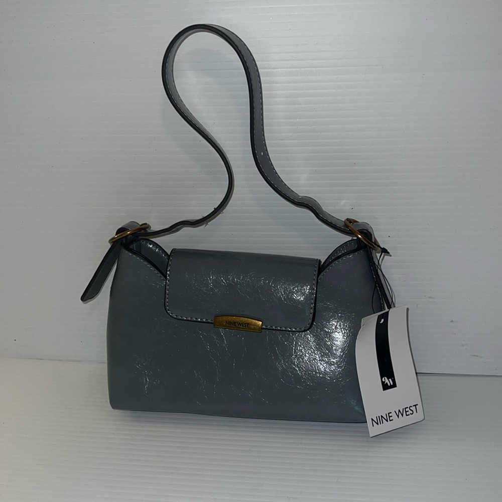 Blue leather Nine West mini bag